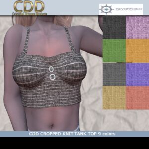 NEVERWORLD CDD CROPPED TANK 9 COLORS