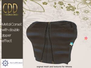 NEVERWORLD CDD - Metal Double Zipper Corset