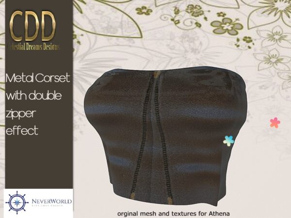 NEVERWORLD CDD - Metal Double Zipper Corset
