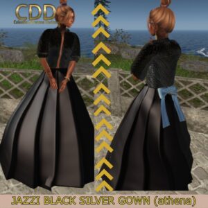 NEVERWORLD JAZZI BLACK SILVER GOWN