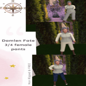 Damien Fate 3/4 Womans Pants Boxed