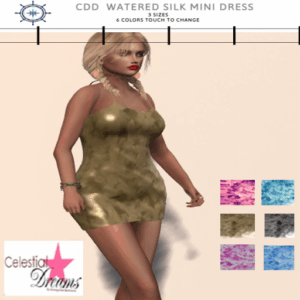 CDD Watered Silk :Mini Dress