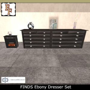 Neverworld Ebony Dresser with Decor