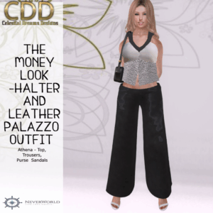 THE MONEY LOOK HALTER AND PALAZZOS FULL OUTFIT