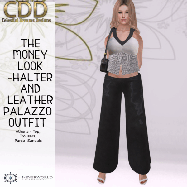 THE MONEY LOOK HALTER AND PALAZZOS FULL OUTFIT