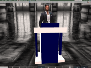 Esquire Podium in Blue