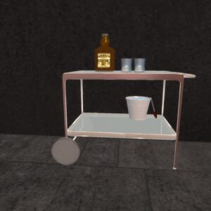 NEVERWORLD Tea Cart with Whiskey