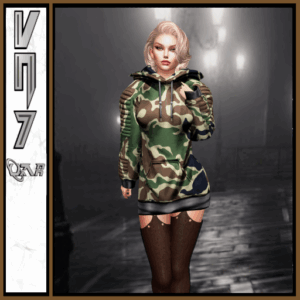 Camo Green ribbed hoodie Athena / Gianni(sb)