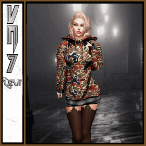 Camo Red ribbed hoodie Athena / Gianni(sb)