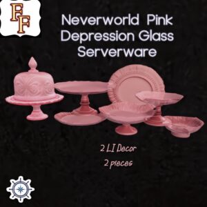 PINK Depression Glass Serveware