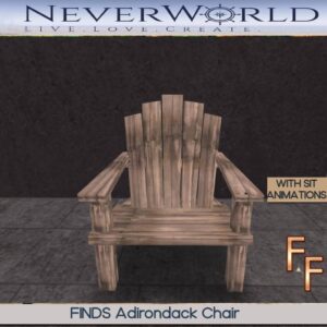 FINDS Adirondack Chair with Avsitter