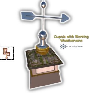 Cupola with Arrow Weathervane Working