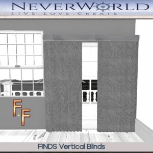 FINDS VERTICAL BLINDS WHITE LEAVES PRINT