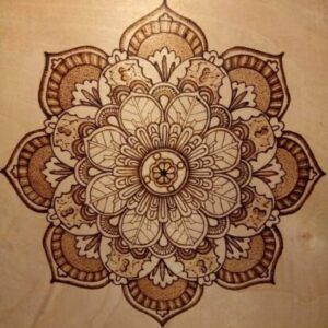 MWWC Pyrography Mandala by Me