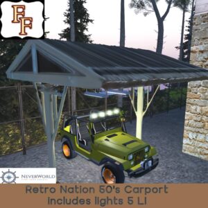 Retro Nation 50's Carport with Lighting