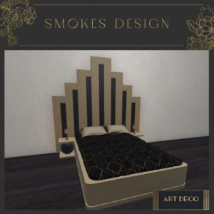 Art Deco Gold Bed (With Animations)