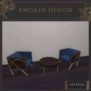 Art Deco Lounge Chairs & Table