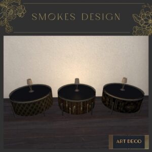 Art Deco Round Coffee Table Set
