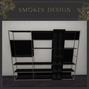 Modern Large Black Display Cabinet
