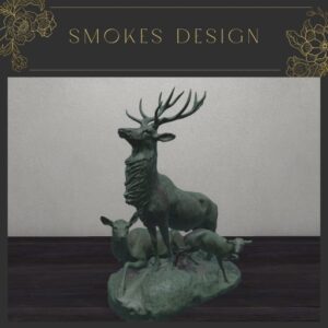 Reindeer Family Statue