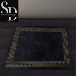 Roman Style Black Rug