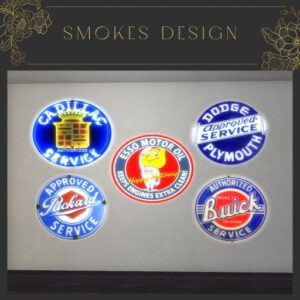 Vintage Round Garage Signs