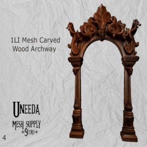 UNEEDA Mesh Carved Wood Archway 4