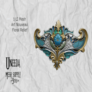 UNEEDA Art Nouveau Floral Relief