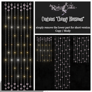 *RatzCatz* Curtains *Blossoms* boxed