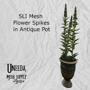 UNEEDA Flower Spikes in Antique Pot