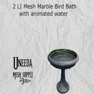 UNEEDA Marble Bird Bath