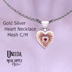 UNEEDA Gold Silver Heart necklace