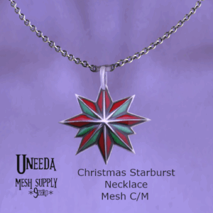 UNEEDA Christmas Starburst necklace