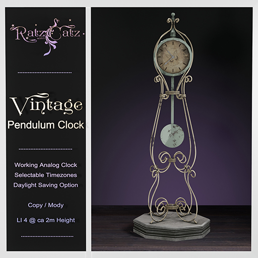 *RatzCatz* Vintage Pendulum Clock