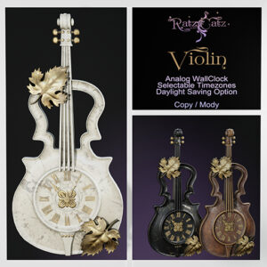 *RatzCatz* Wall Clock *Violin*