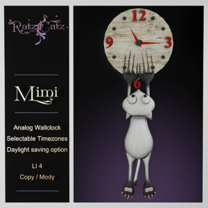 *RatzCatz* Wall Clock Cat