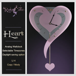 *RatzCatz* Wall Clock *Heart*