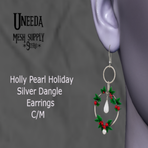 UNEEDA Holly Pearl Earrings boxed