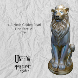 UNEEDA Golden Pearl Lion Statue