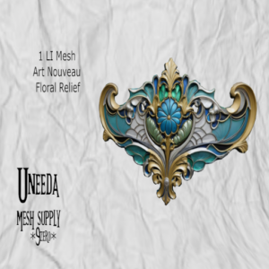 UNEEDA Art Nouveau Floral Relief