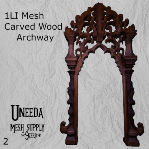UNEEDA Mesh Carved Wood Archway 2