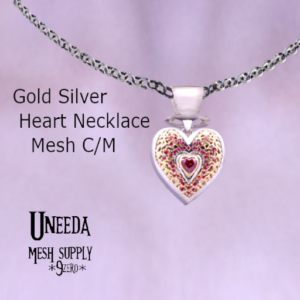 UNEEDA Gold Silver Heart necklace
