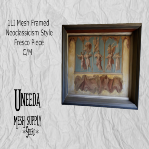 UNEEDA Neoclassicism fresco framed