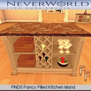 FINDS Fancy Filled Kitchen Island