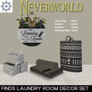 NEVERWORLD FINDS Laundry Decor Set