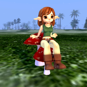 ANIMESH Neverworld Elf Girl on Mushroom