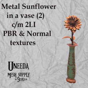 UNEEDA metal sunflower in vase 2
