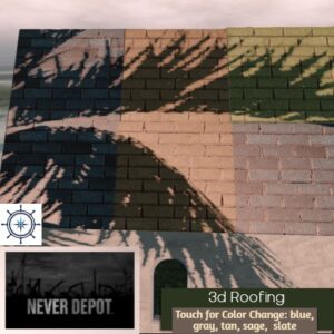 NEVER DEPOT ROOF SHINGLES WITH COLOR CHANGE