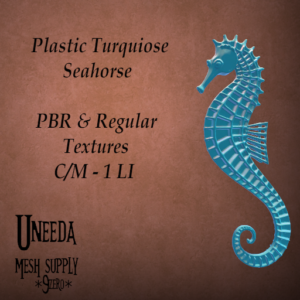 UNEEDA Plastic Turquiose Seahorse