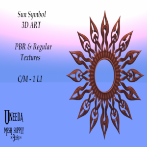 UNEEDA Sun Symbol 3D Art